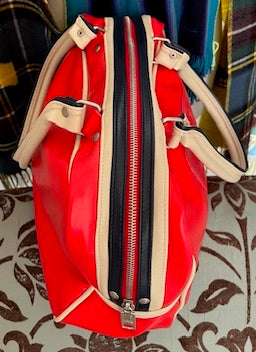 'FILA Vintage' Range Bowling Bag in Red, Cream & Navy