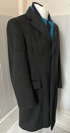 Genuine Crombie pre-loved overcoat in dark grey from Burtons the Tailors