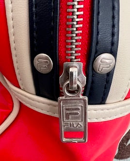 'FILA Vintage' Range Bowling Bag in Red, Cream & Navy